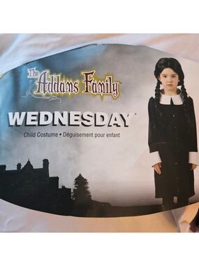 Rubie's The Addams Family Wednesday Child Costume, Medium, NWT, See Note